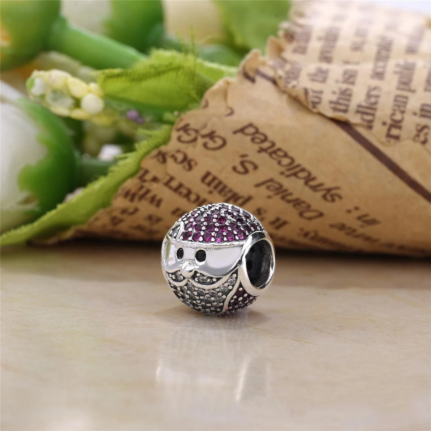 PANDORA Santa Claus head Charm - 796385CZR