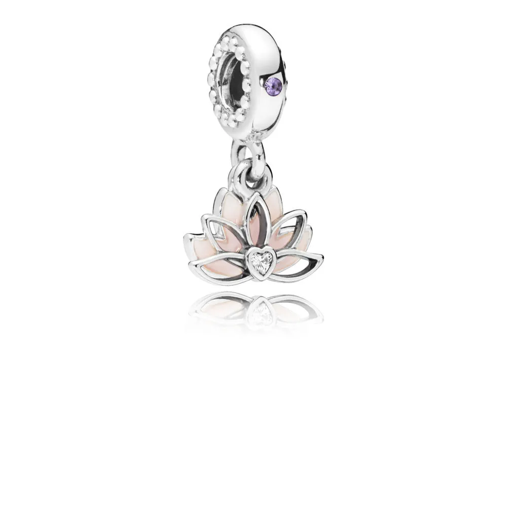 pandora serene lotus flower dangle charm 797259cz