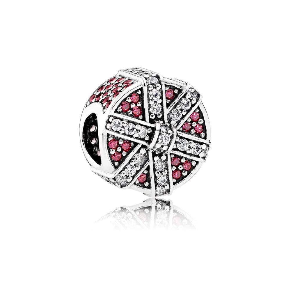 PANDORA Shimmering Gift Charm, Red Clear CZ - 792006CZR