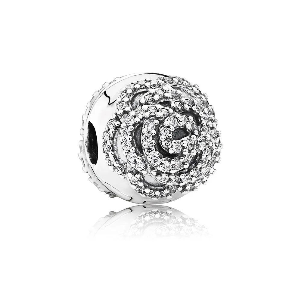 pandora shimmering rose clip 791529cz