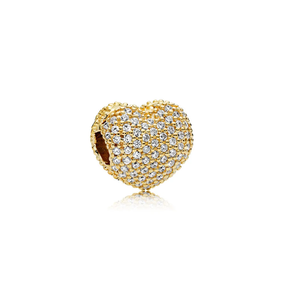 PANDORA Shine Pave Open My Heart Clip Charm - 767156CZ