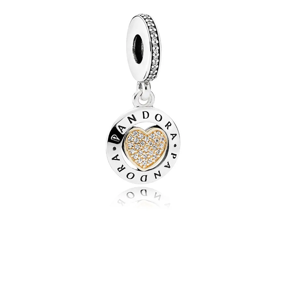 pandora signature heart clear cz dangle charm 792082cz