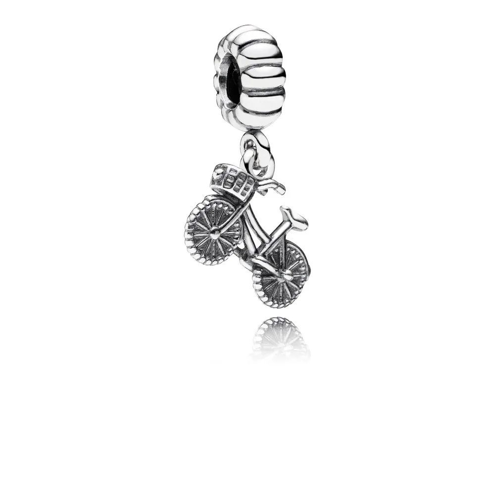 pandora silver bicycle pendant charm 791266