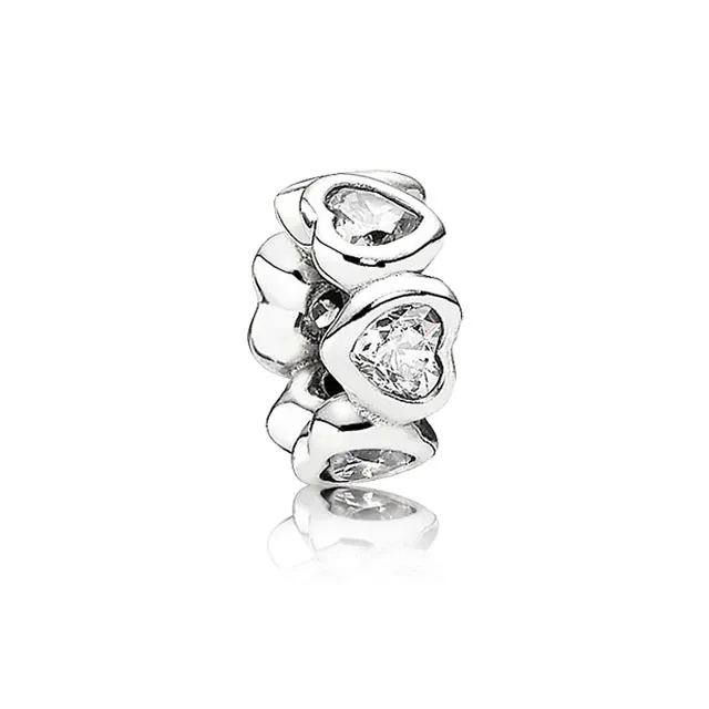 PANDORA Sparkling Heart Spacer - 791252CZ