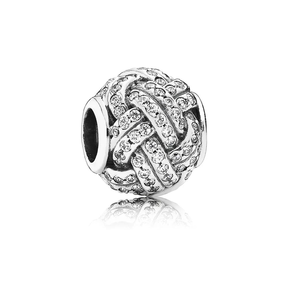 PANDORA Sparkling Love Knot Charm - 791537CZ