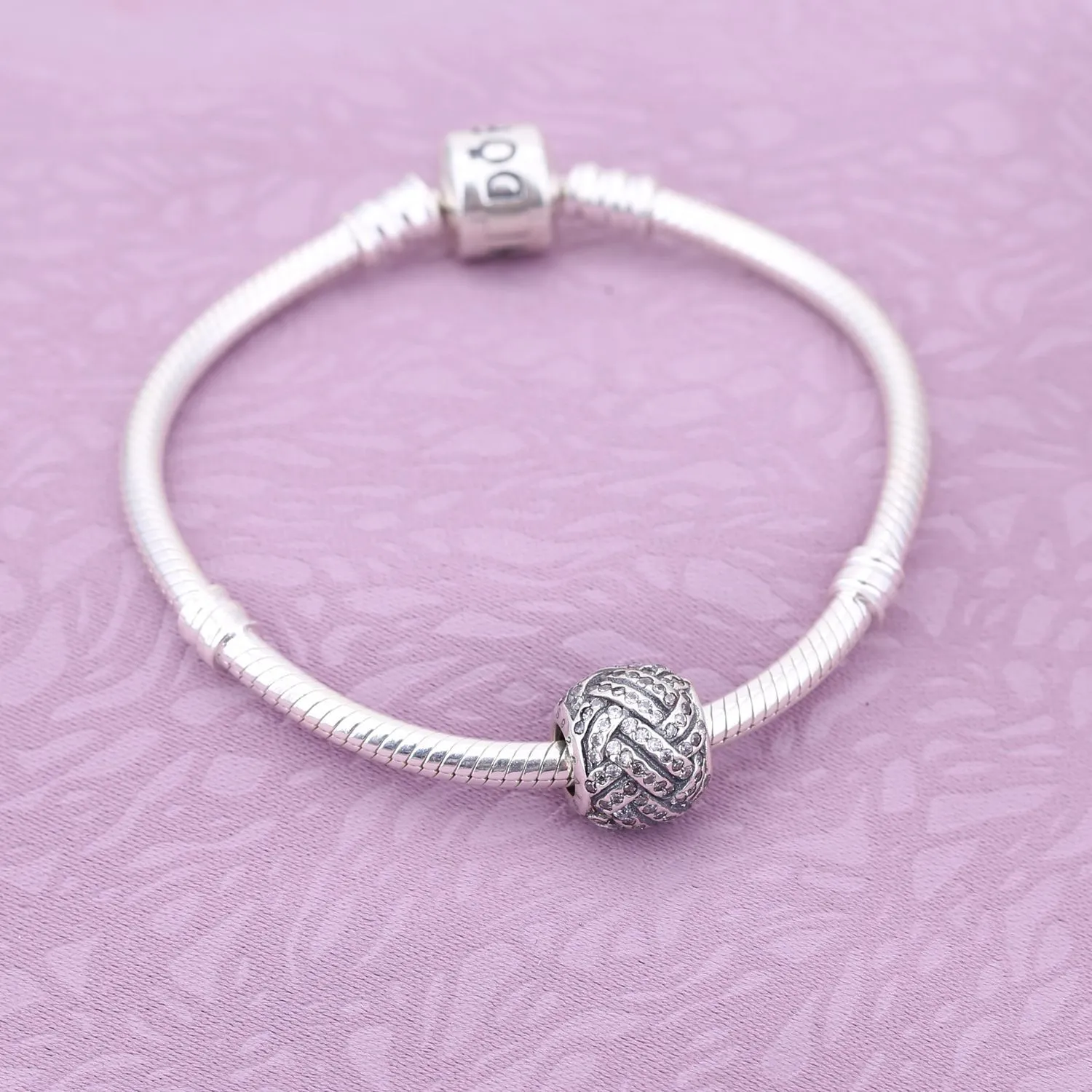 PANDORA Sparkling Love Knot Charm - 791537CZ