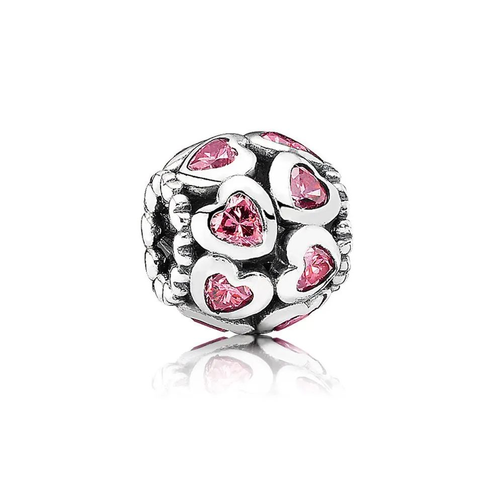 pandora sparkling openwork heart charm 791250czs