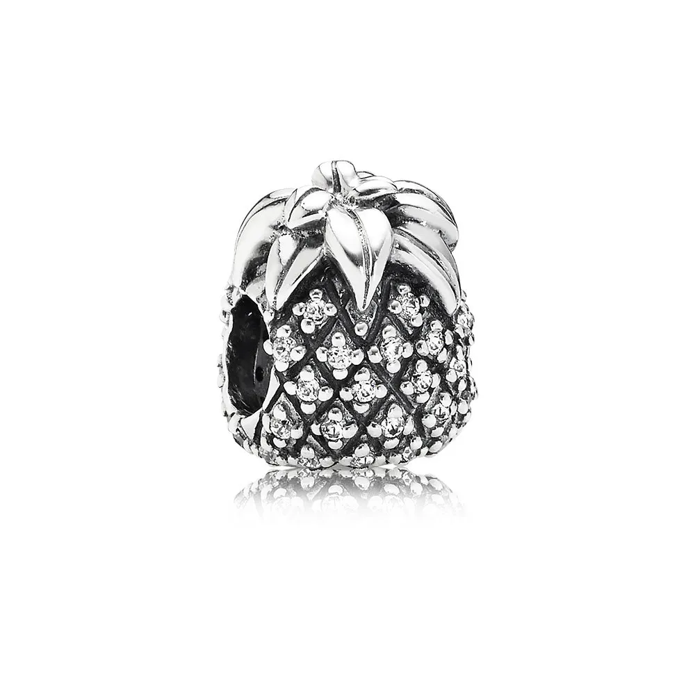 pandora sparkling pineapple clear cz charm 791293cz