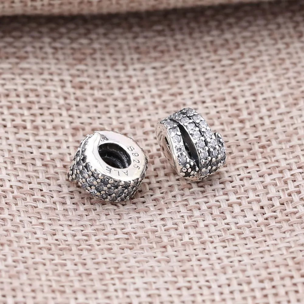 PANDORA Sparkling Snake, Clear Cz & Black Crystal Charm - 791539cz