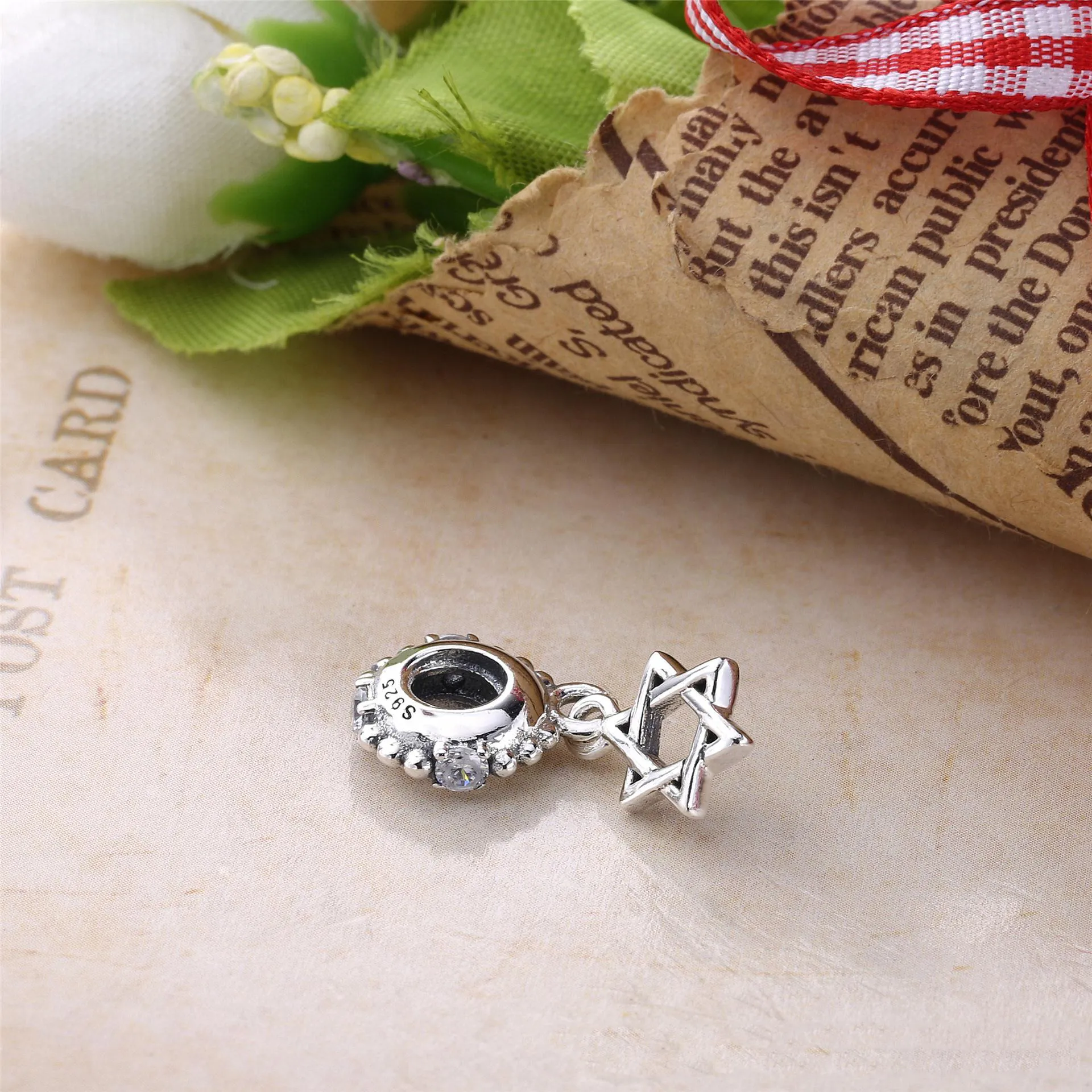 PANDORA Star of David Dangle, Clear CZ - 791167CZ