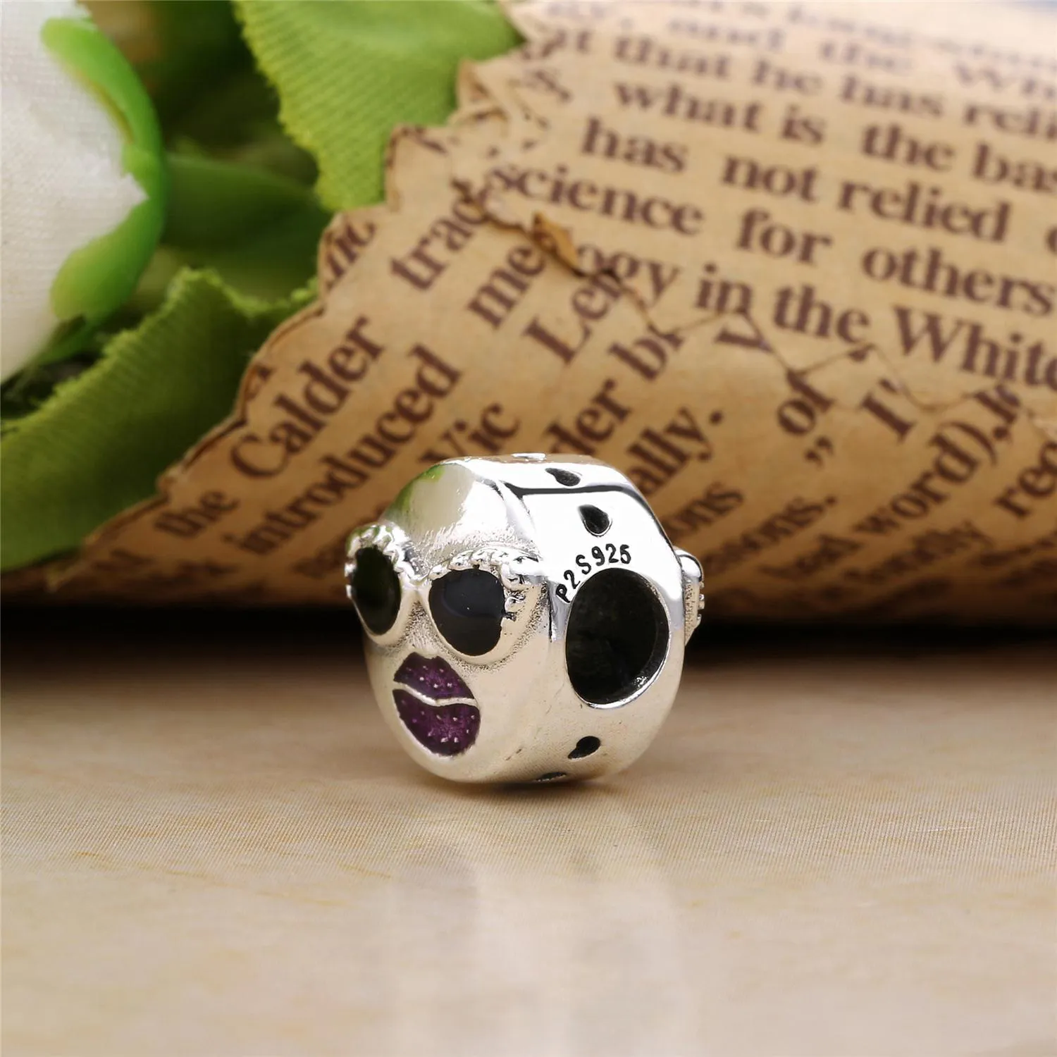 PANDORA Stay Cool Charm, Black & Purple Enamel & Clear CZ - 797184CZ