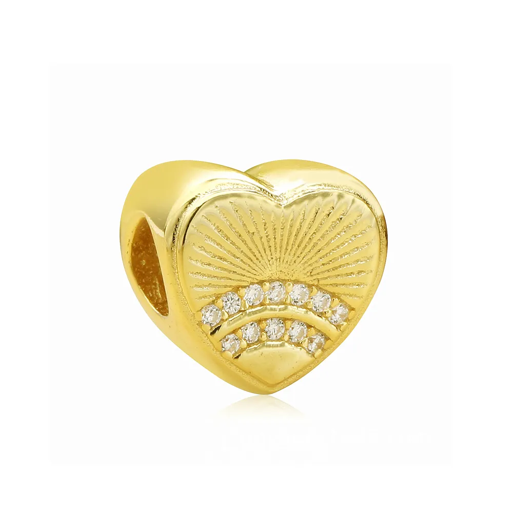 pandora sunshine heart charm pandora shine clear cz px003301