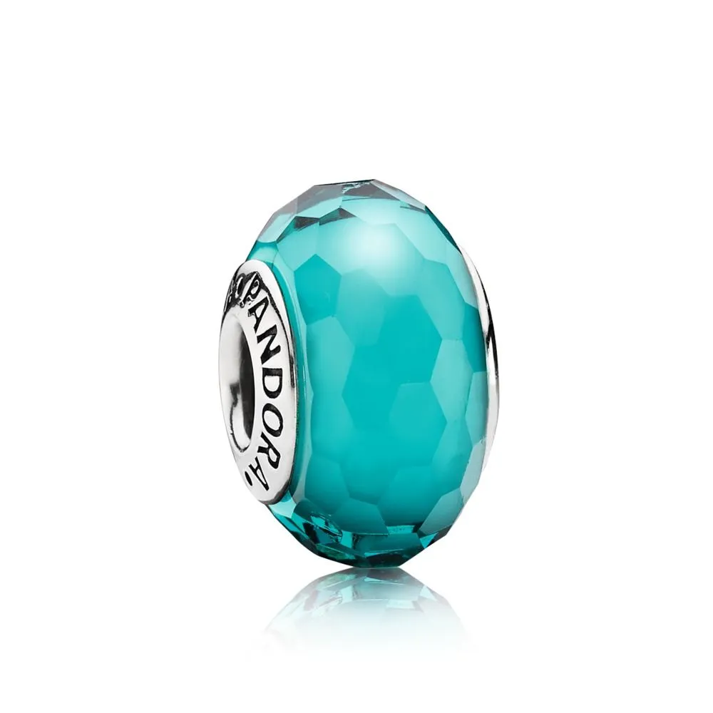 PANDORA Teal Faceted Murano Bead - 791606