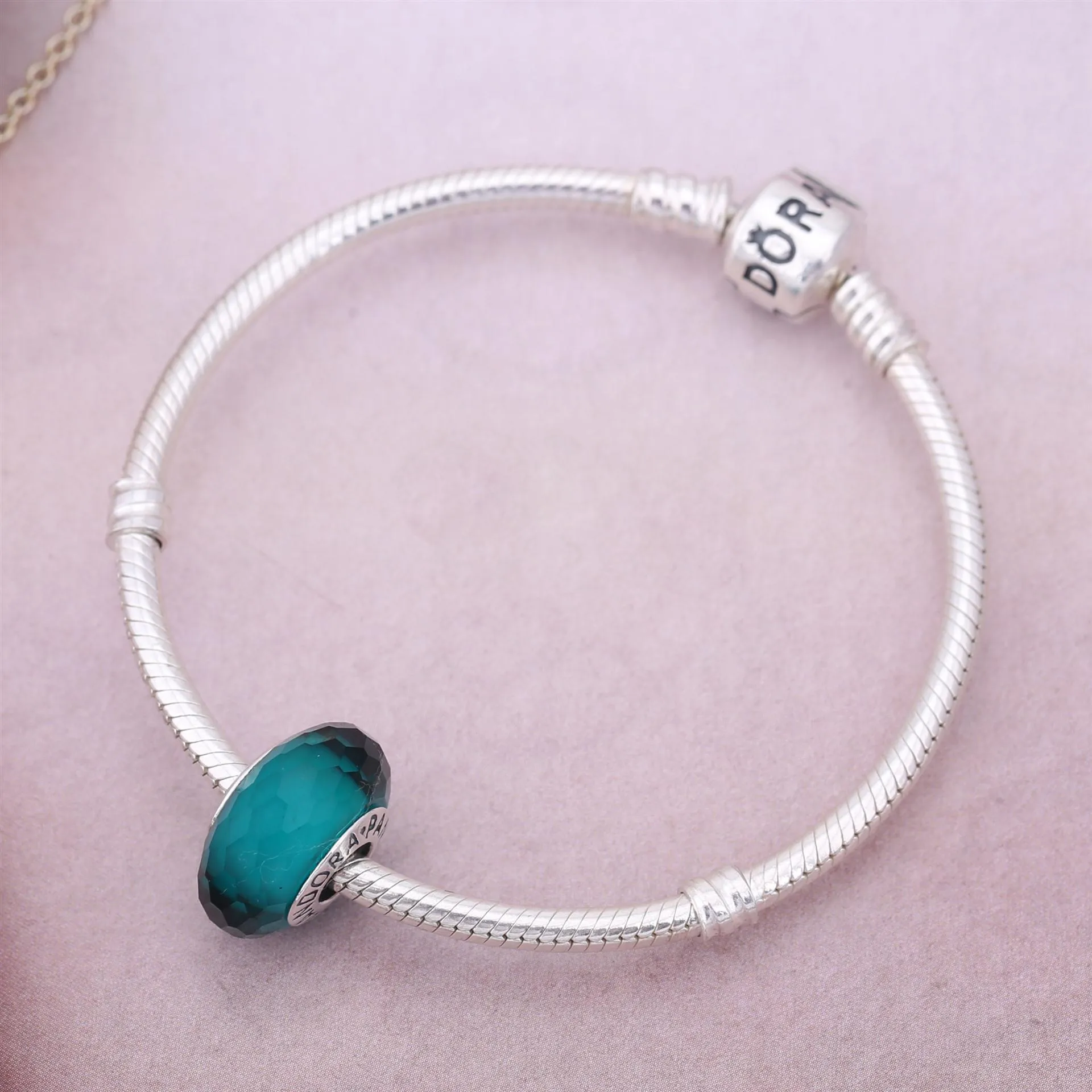 PANDORA Teal Faceted Murano Bead - 791606