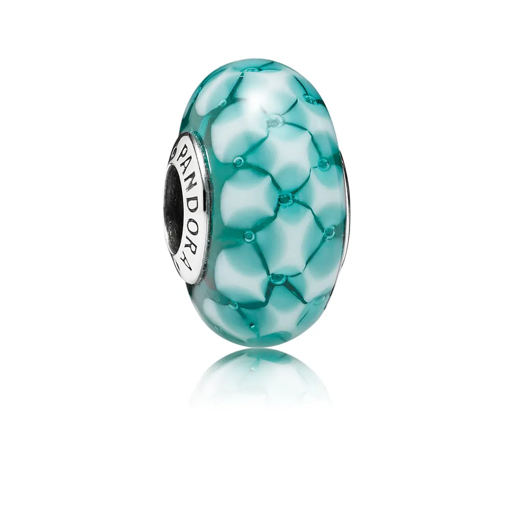 PANDORA Teal Lattice Charm - 791625