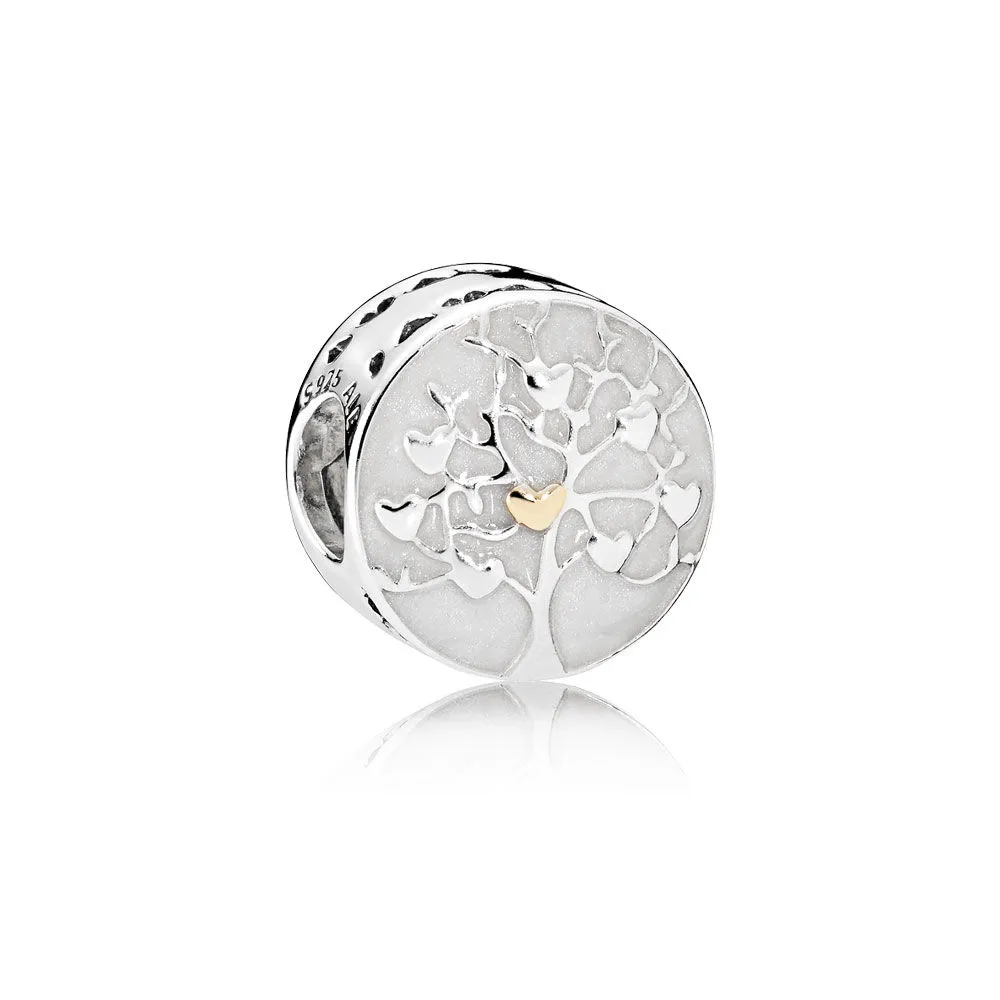 PANDORA Tree of Hearts Silver Enamel Charm - 792106EN23