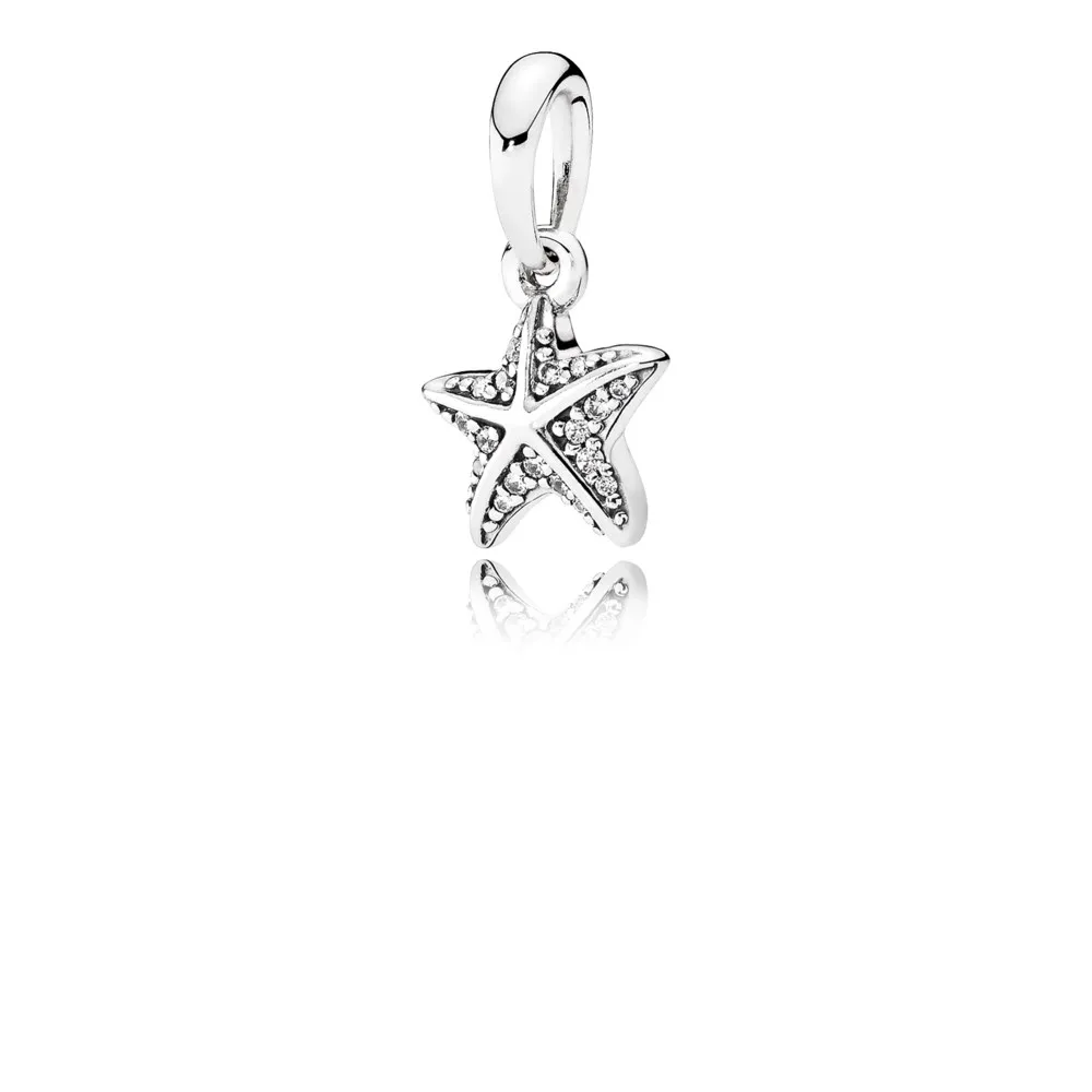 PANDORA Tropical Starfish, Clear CZ Pendant Charm - 390403CZ