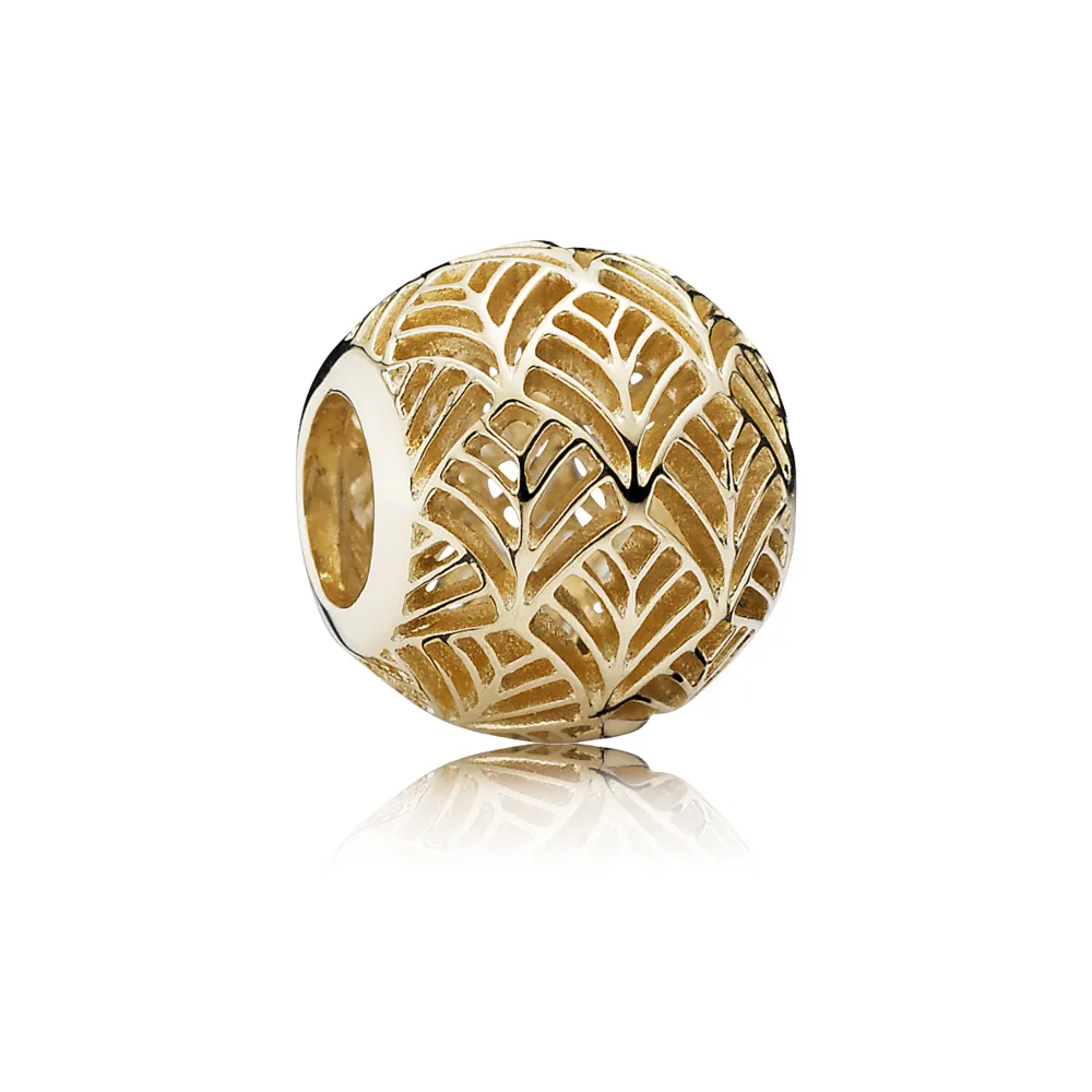 PANDORA Tropicana Palm Leaf, 14K Gold Charm - 750834