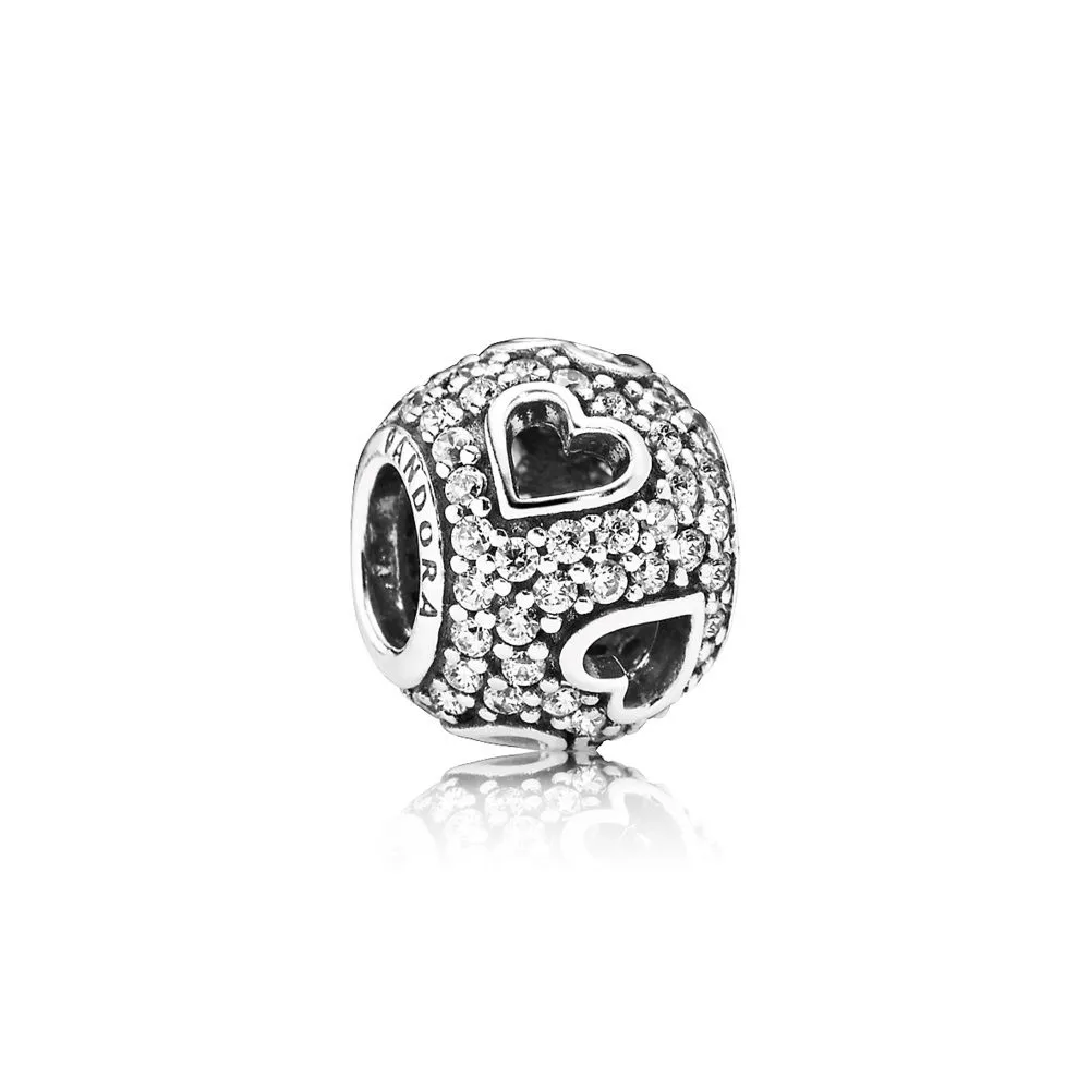 PANDORA Tumbling Hearts Charm - 791426CZ