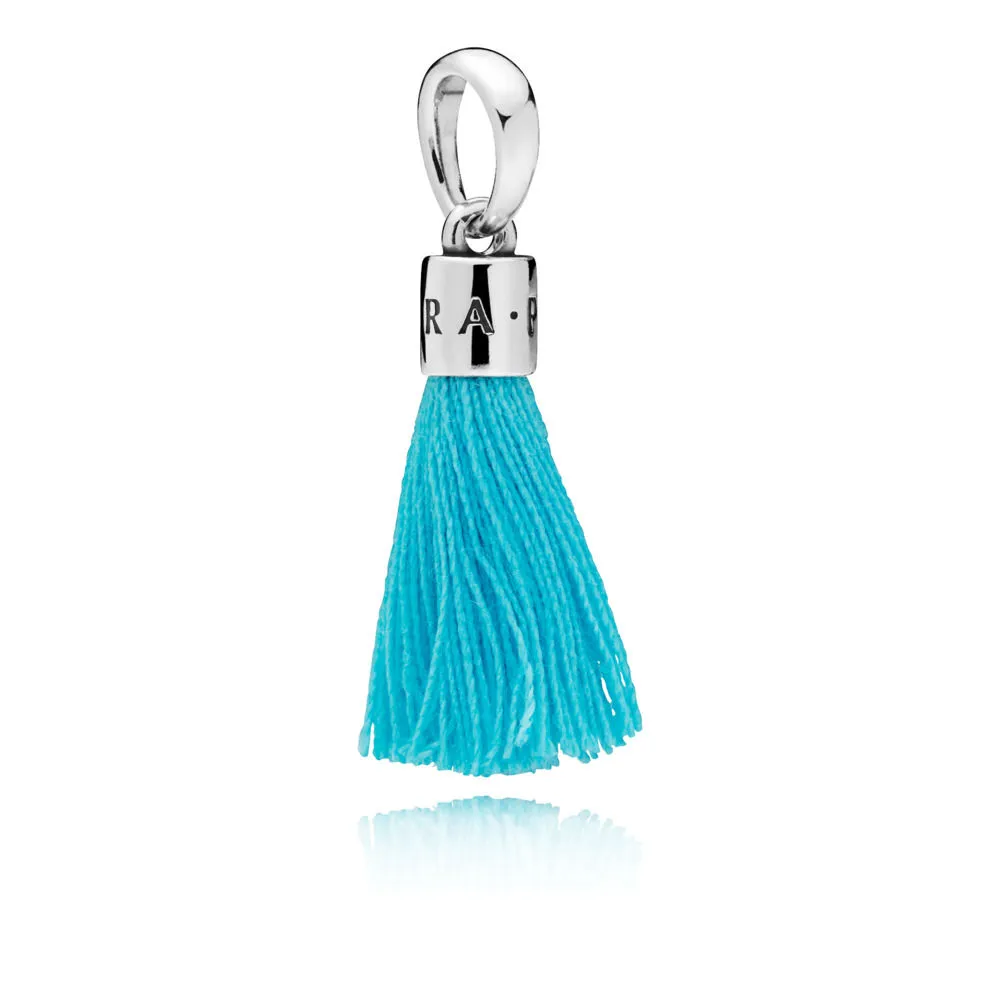 PANDORA Turquoise Fabric Tassel Dangle Charm - 797212CTQ