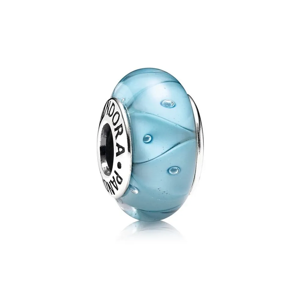 pandora turquoise looking glass bead 790924