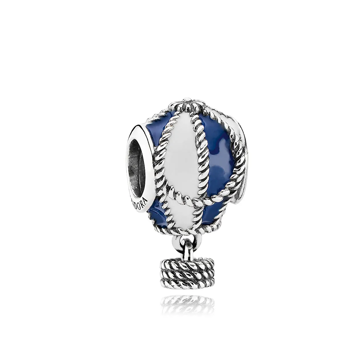 PANDORA Up and Away, Blue White Enamel Pendant Charm - 791145ENMX