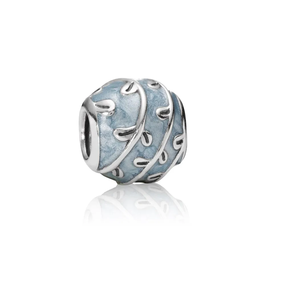 pandora vines light blue enamel charm 790525en18