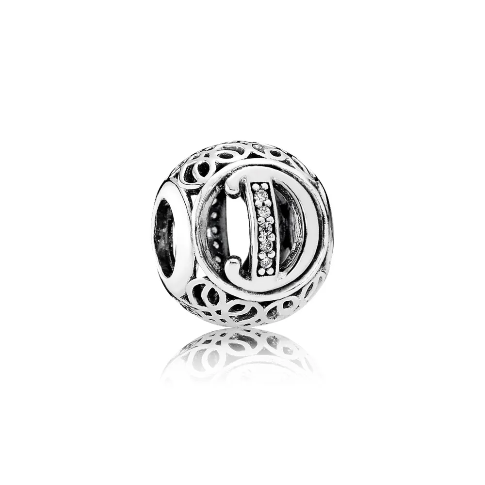 PANDORA Vintage Letter D Charm - 791848cz