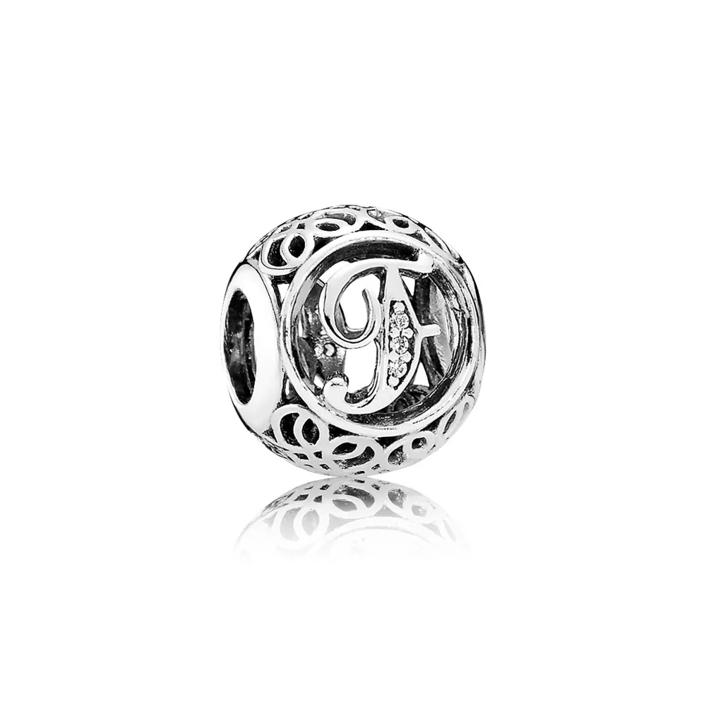 PANDORA Vintage Letter F Charm - 791850cz