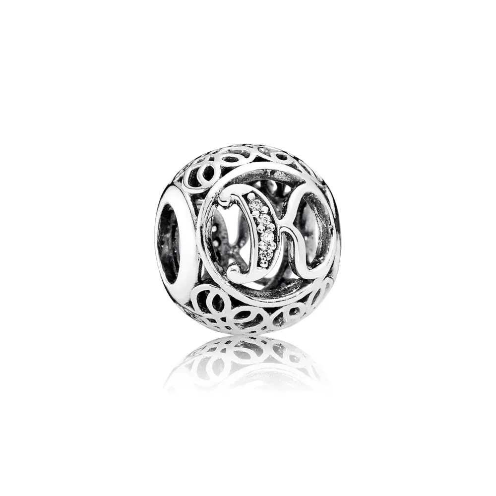 PANDORA Vintage Letter K Charm - 791855cz