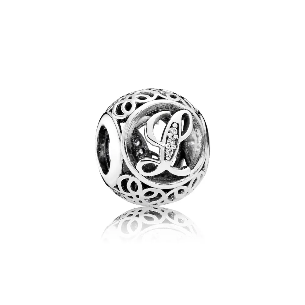 PANDORA Vintage Letter L Charm - 791856cz