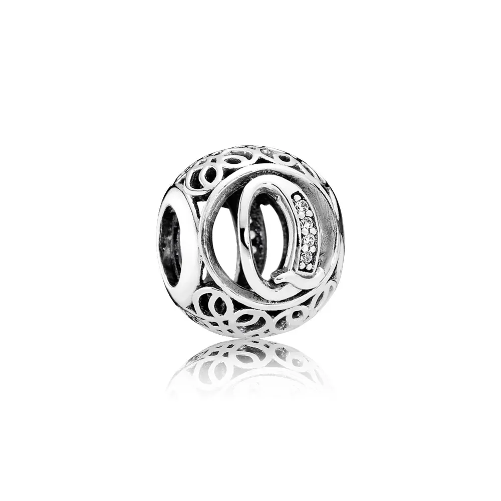 PANDORA Vintage Letter Q Charm - 791861cz