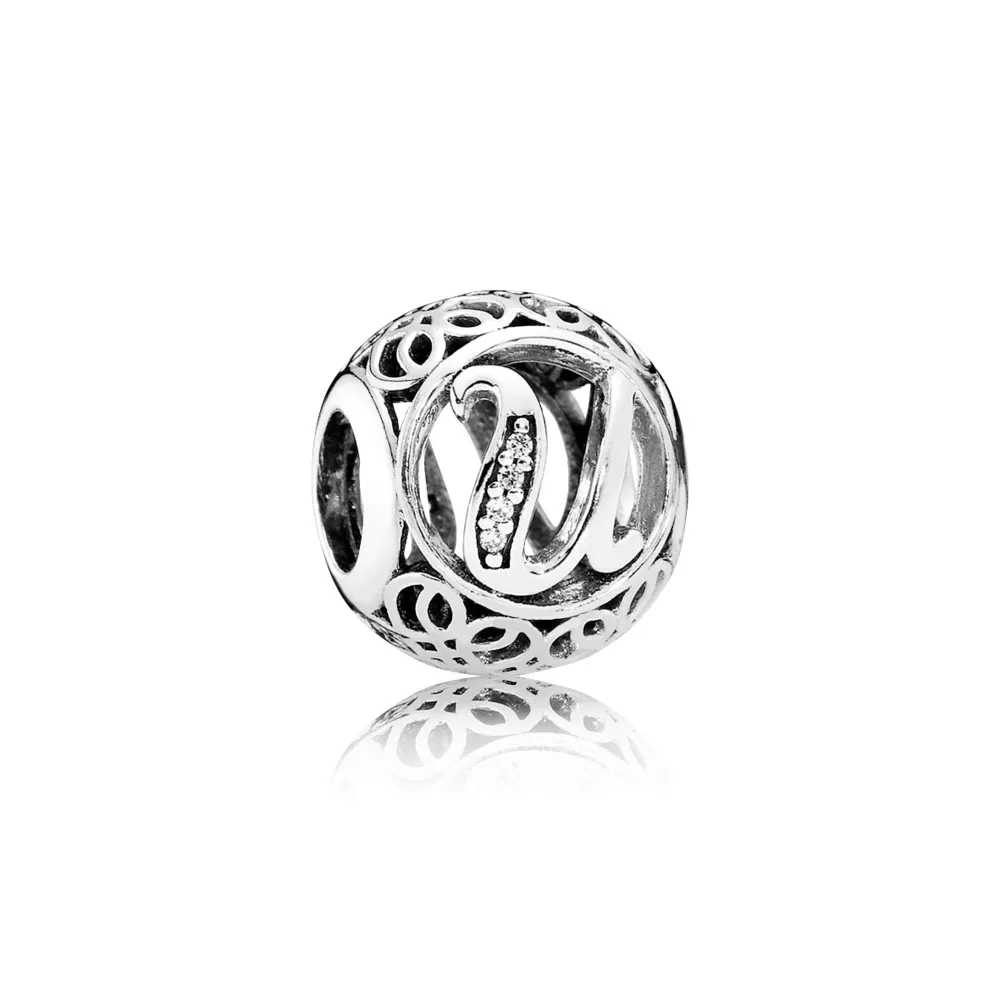 PANDORA Vintage Letter U Charm - 791865cz