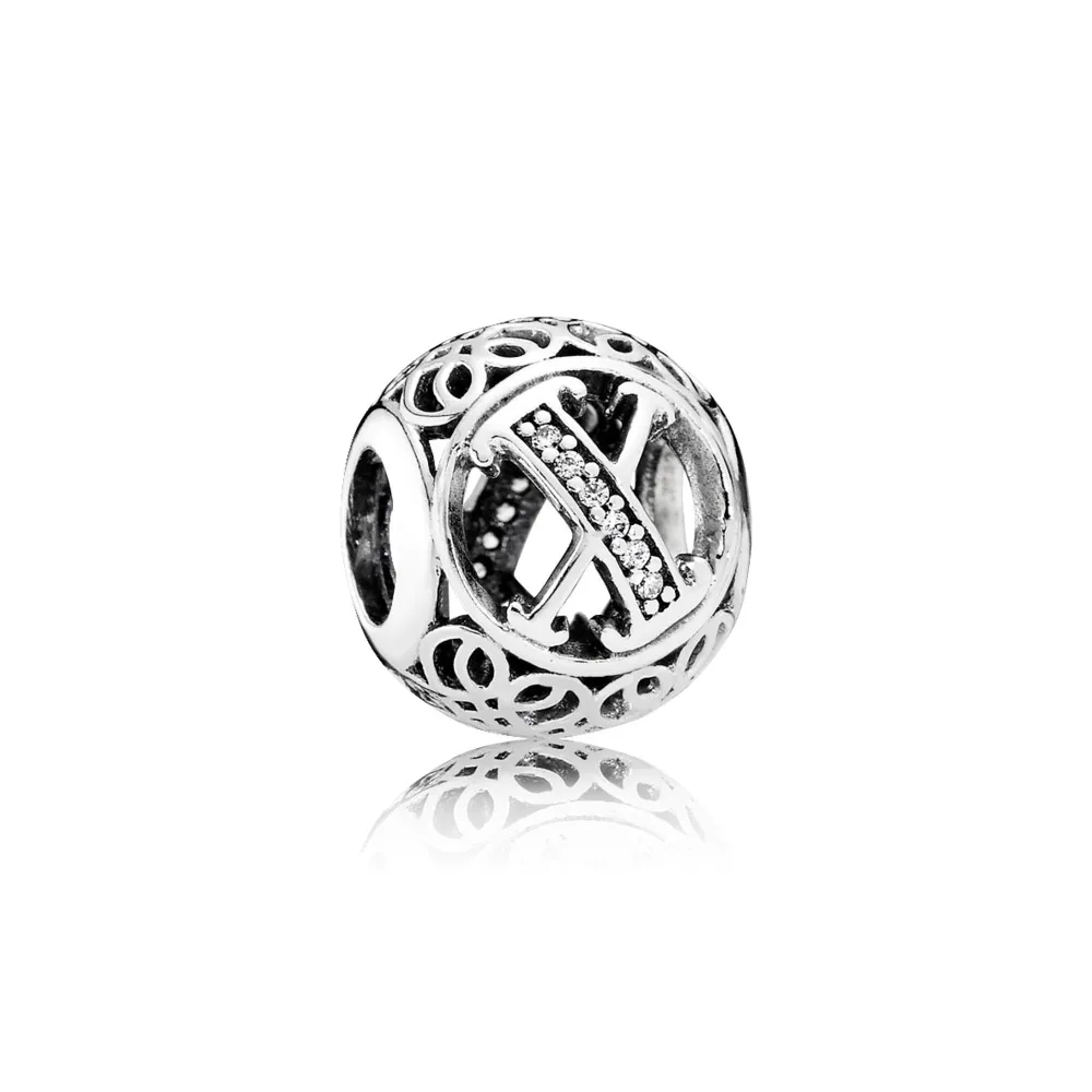 PANDORA Vintage Letter X Charm - 791868cz