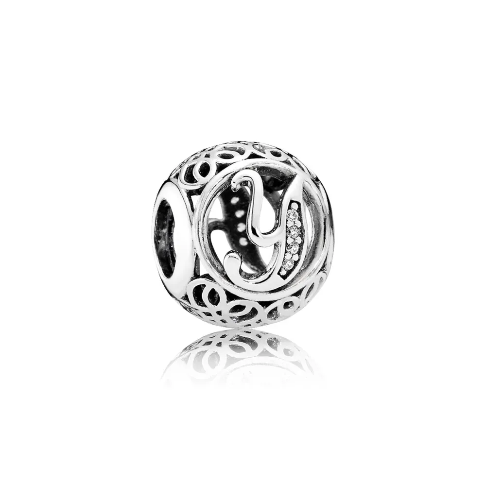 PANDORA Vintage Letter Y Charm - 791869cz