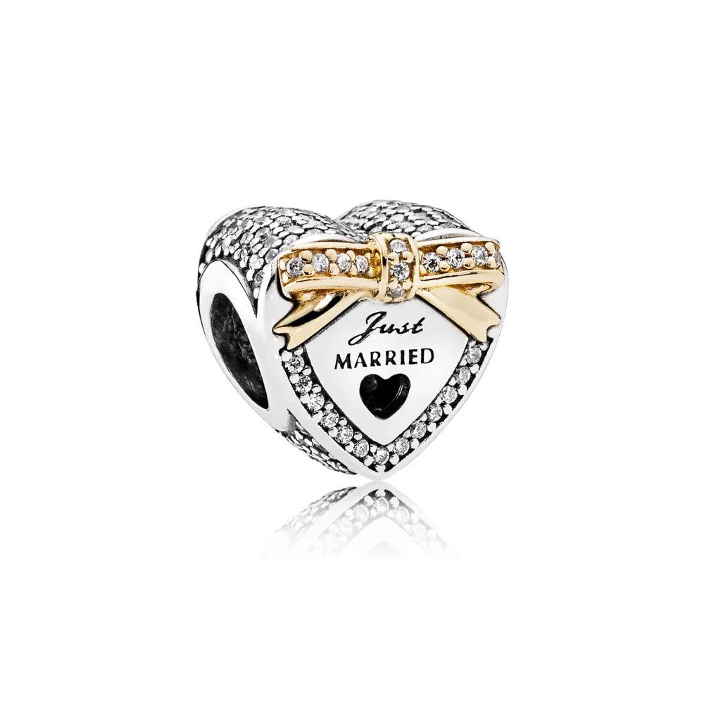 pandora wedding heart charm clear cz 792083cz