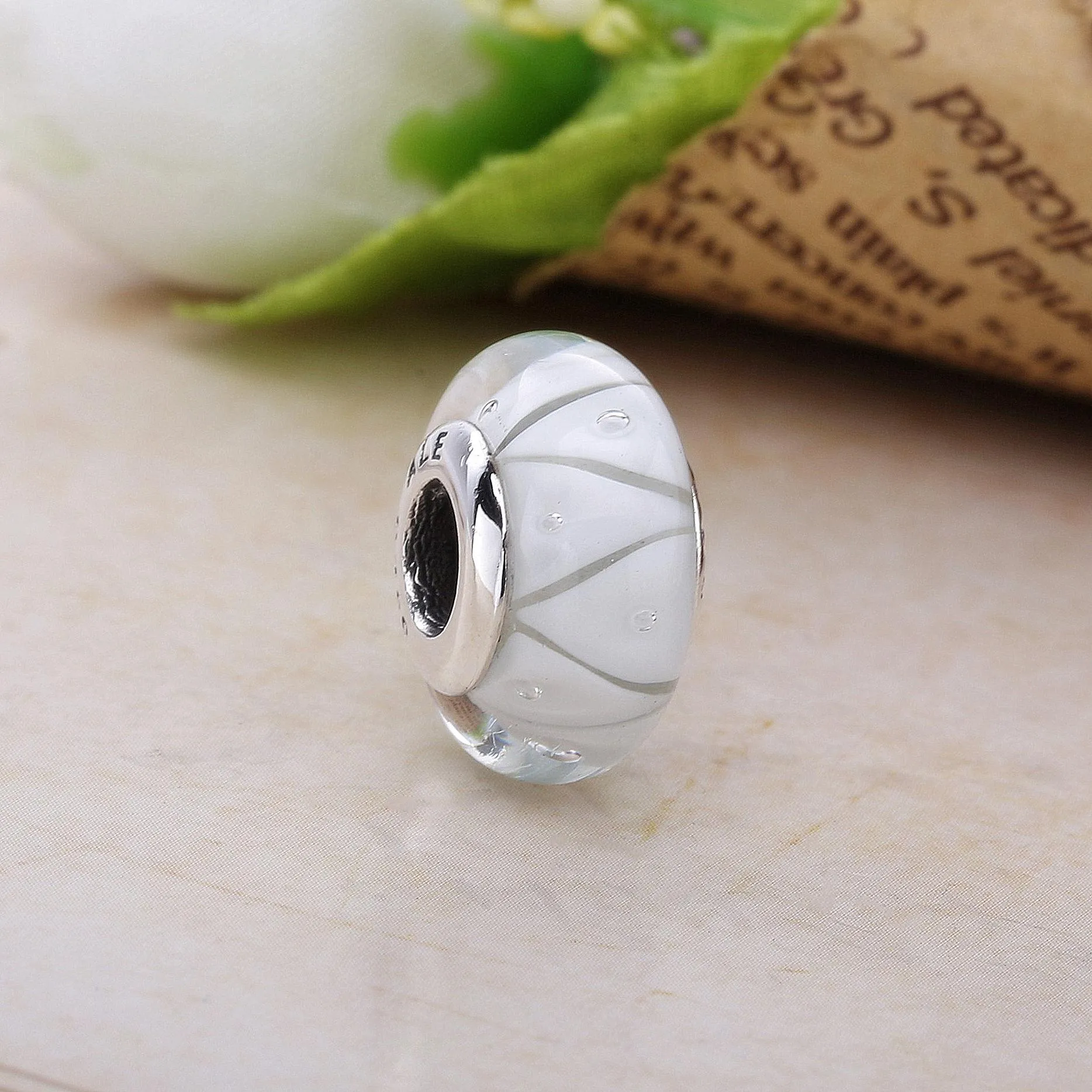 PANDORA White Looking Glass Bead - 790921