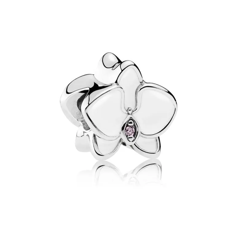 PANDORA White Orchid Charm - 792074EN12