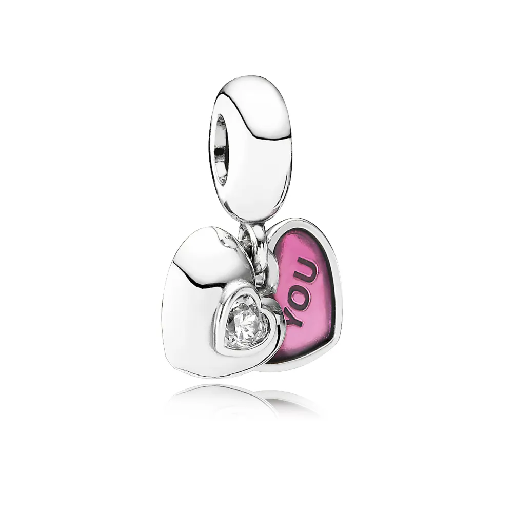 PANDORA "You" & "Me" Pendant Charm - 791244CZ