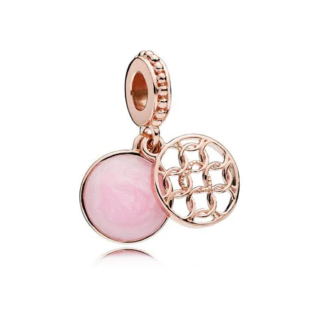 Pattern of Love Dangle Charm, PANDORA Rose™ Pink Enamel - 787040EN153