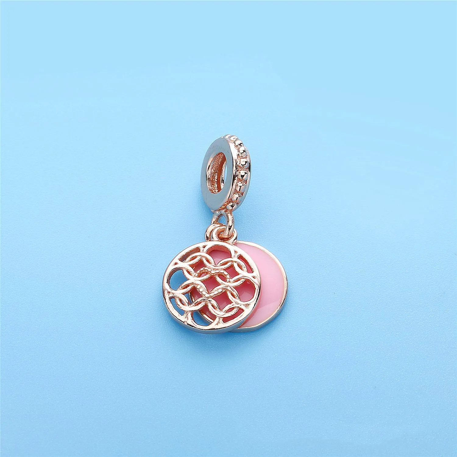 Pattern of Love Dangle Charm, PANDORA Rose™ Pink Enamel - 787040EN153