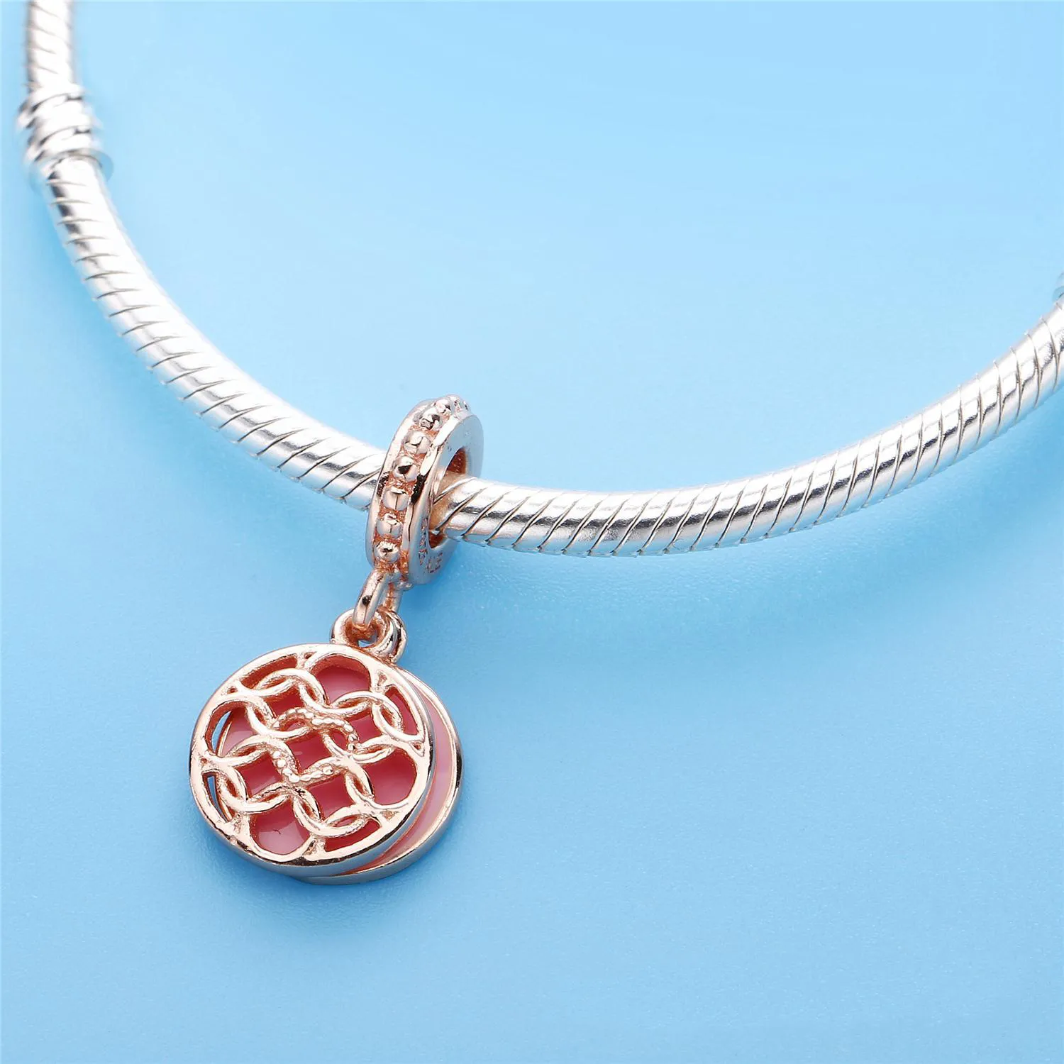 Pattern of Love Dangle Charm, PANDORA Rose™ Pink Enamel - 787040EN153