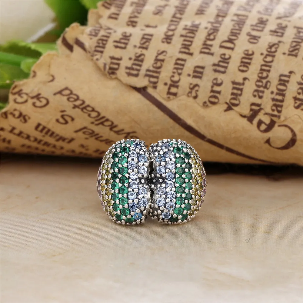 Pave Open My Heart Clip, PANDORA Multicolor CZ - 797221NRPMX