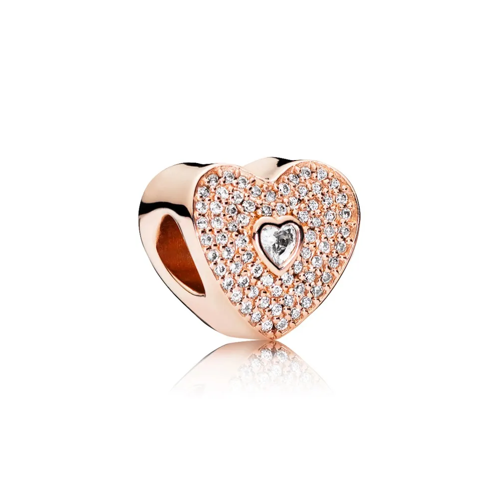 sweetheart charm pandora rose clear cz 781555cz