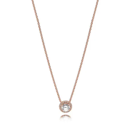 classic elegance pendant necklace pandora rose clear cz 386240cz