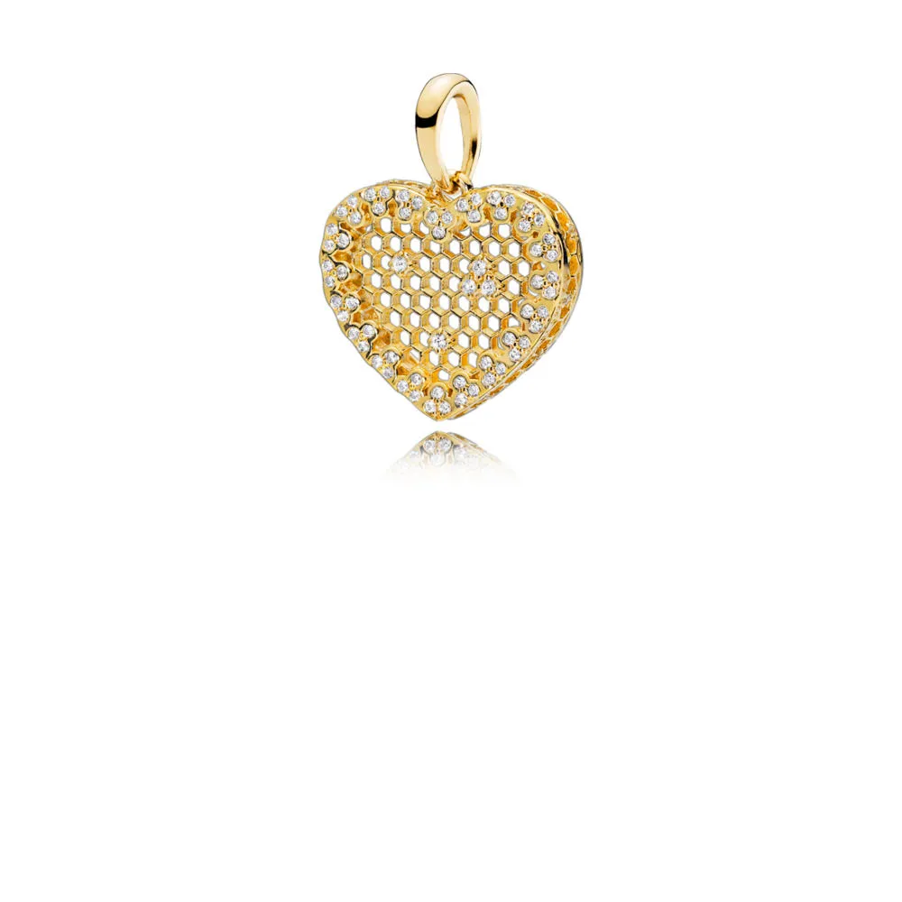 Honeycomb Lace Pendant, PANDORA Shine™ & Clear CZ - 367111CZ