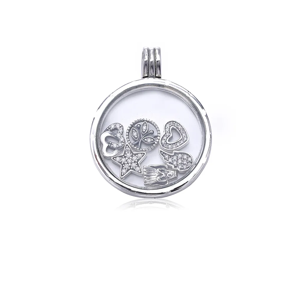 Large Sparkling Pandora Locket Necklace - PJ00210-1