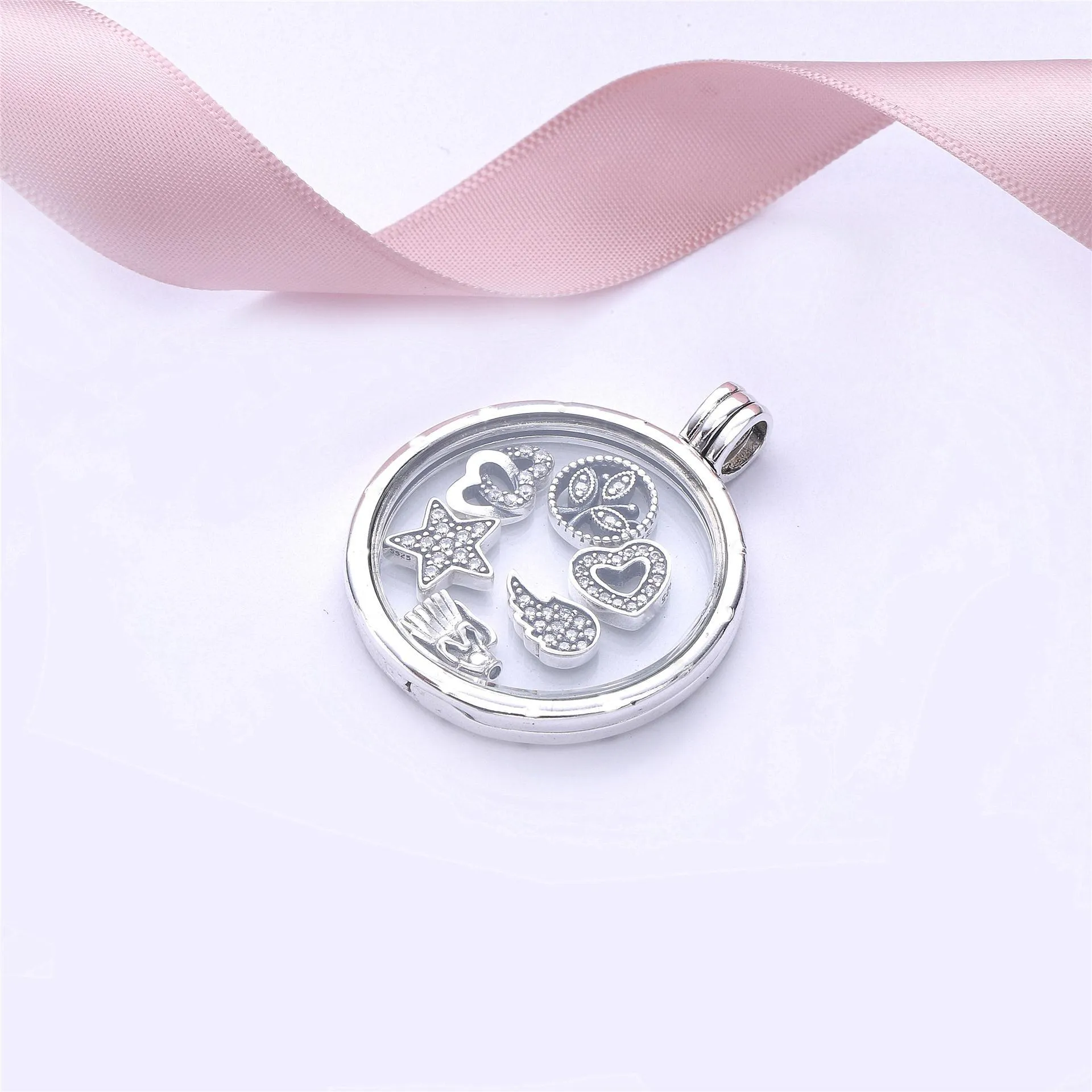 Large Sparkling Pandora Locket Necklace - PJ00210-1