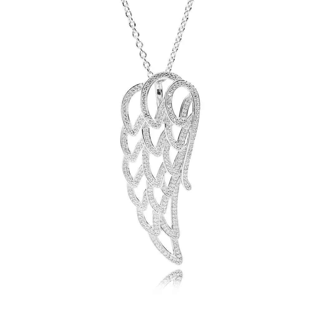 pandora angel wing necklace pendant 390374cz90