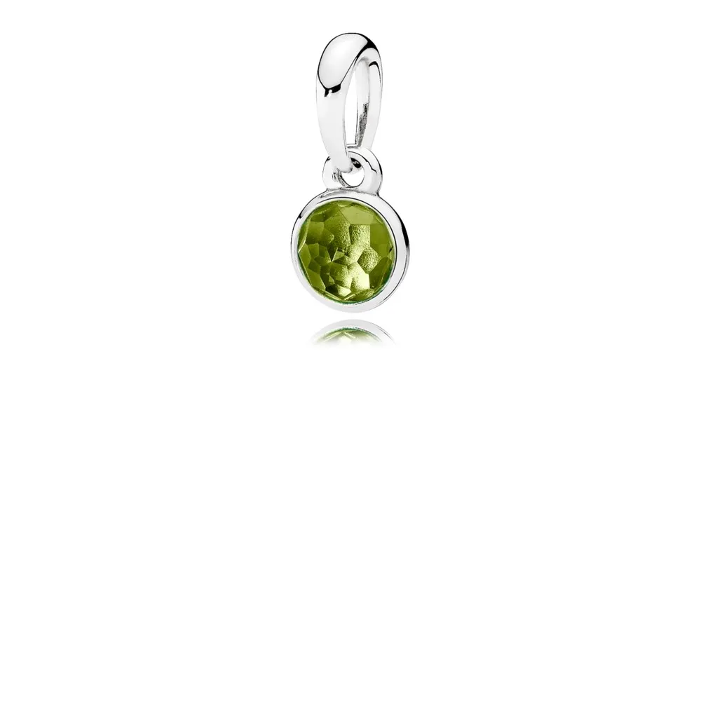 PANDORA August Droplet, Peridot Pendant - 390396PE